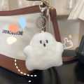 Funny White Ghost Keychain School Bag Pendant Doll Cute Plush Bag Hanging Accessories Creative Doll Keychain Children's Gift. 