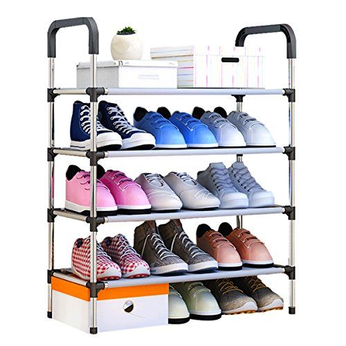 Tier Shoe Rack Stand Heavy Duty Metal Shoe Tower Storage