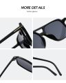 Oversized Rectangle Sunglasses Men 2021 Double Bridge Brand Design Blue Yellow Lens Tom Sun Glassses Shades for Women UV400 S466. 