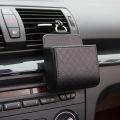 Car Storage Bag Hanging Storage Box PU Leather Storage Box Car Sundries Box Auto Vent Outlet Trash Interior Accessories.