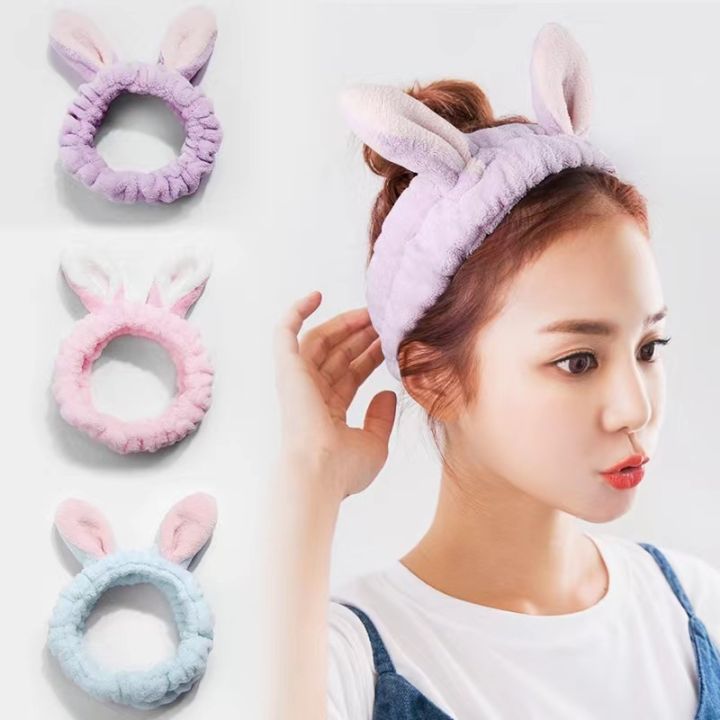 Adorable%20Rabbit%20Ear%20Makeup%20Hair%20Band%20For%20Women,%20Simple%20Headband%20For%20Washing%20Face%20-%20Image%208