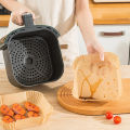 (New)50/100Pc quare Air Fryer Paper Liner Oil-proof Airfryer Dipoable Tray Air Fryer Without Oil Baking Paper For Manga Grill Pizza Plate.