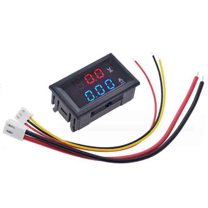 DC%200-100V%2010A%20Digital%20Voltmeter%20Ammeter%20Dual%20Display%20Voltage%20Detector%20Current%20Meter%20Panel%20Amp%20Volt%20Gauge%200.28"%20Red%20Blue%20-%20Image%202