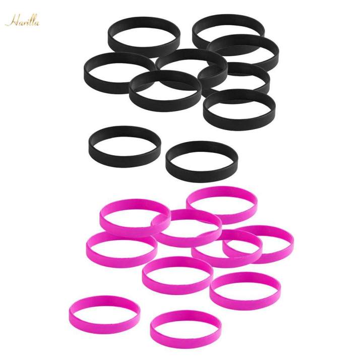 20 Pieces/Pack Blank Silicone Wristbands Fashion Rubber Bracelets
