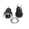 DC Power Supply Jack Socket Female Panel Mount Connector 5.5mm 2.1mm (2pcs). 