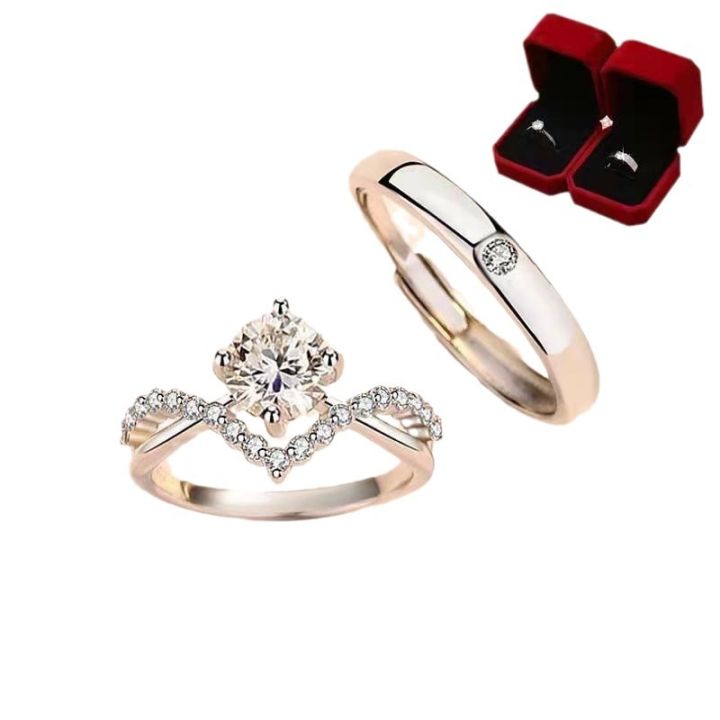 Douyin%20Kuaishou%20Internet%20celebrity%20imitation%20moissanite%20diamond%20ring%20imitation%20diamond%20women's%20light%20luxury%20niche%20high-end%20exquisite%20ring%20comparison%20-%20Image%205