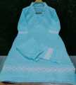 Stitched Glorious designed Cotton Fabric China Laich Work Kamiz & Sallower Stylist and Fashionable 2piece long For Woman. 