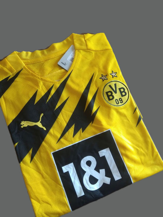 Borussia%20Dortmund%20Home%20Kit%202020/21%20Thai%20Premium%20Quality%20Mesh%20Cotton%20Half%20Sleeve%20Jersey%20For%20Men%20-%20Image%204