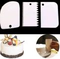 Cake Scraper Edge DIY Scraper Cake Decorating Fondant Pastry Cutters Baking Spatula Tools Molds 3 PCS.