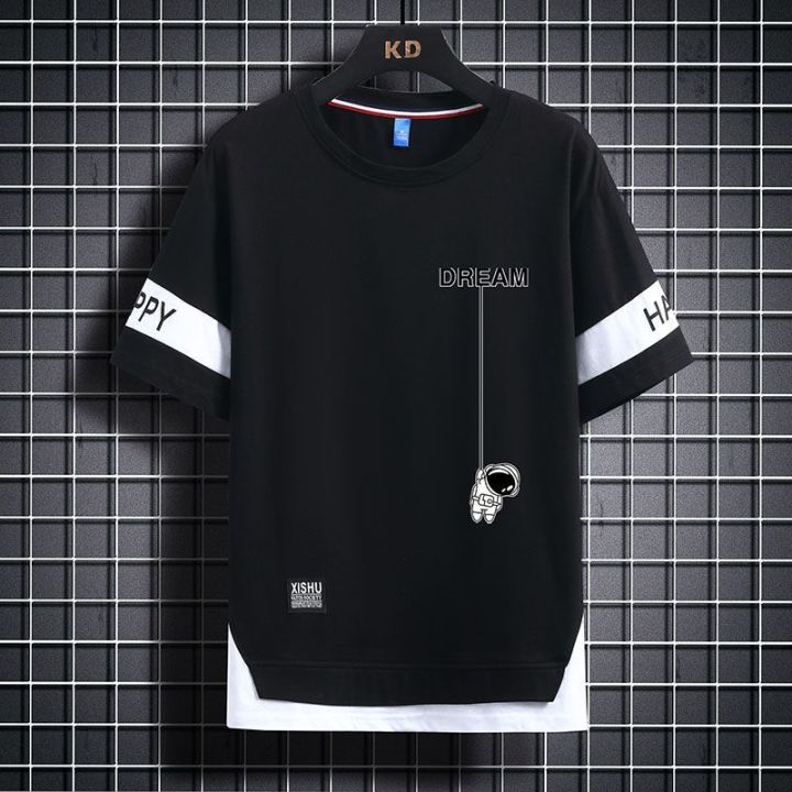 Fake%20Two-Piece%20Men%20'S%20Short%20SleeveTT-shirt%20Fashion%20Summer%20Leisure%20Men's%20Half-Sleeve%20T-shirt%20Ice%20Silk%20Quick-Drying%20Five%20Points%20Half-Sleeved%20Clothes%20-%20Image%207