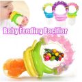 Fruit Feeder Pacifier-Baby Teething Toy Teether (with Extra 3 Nipples) -Color as per stock. 