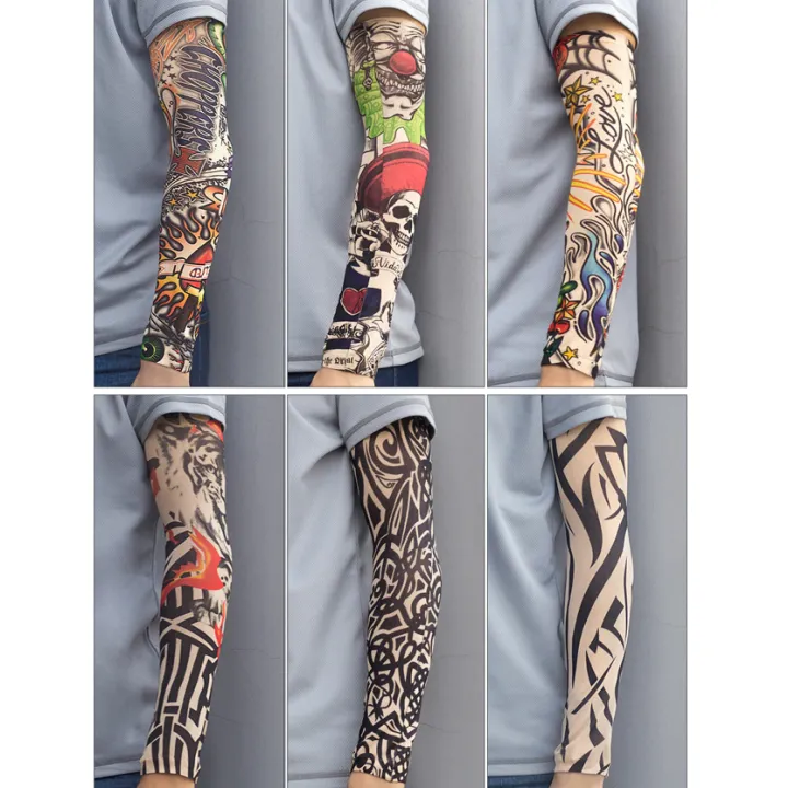 2pcs%20Set%20Nylon%20Outdoor%20Tattoo%20Print%20Arm%20Sleeves%20For%20Driving%20Riding%20Climbing%20Sunscreen%20Arm%20Cover%20-%20Image%205