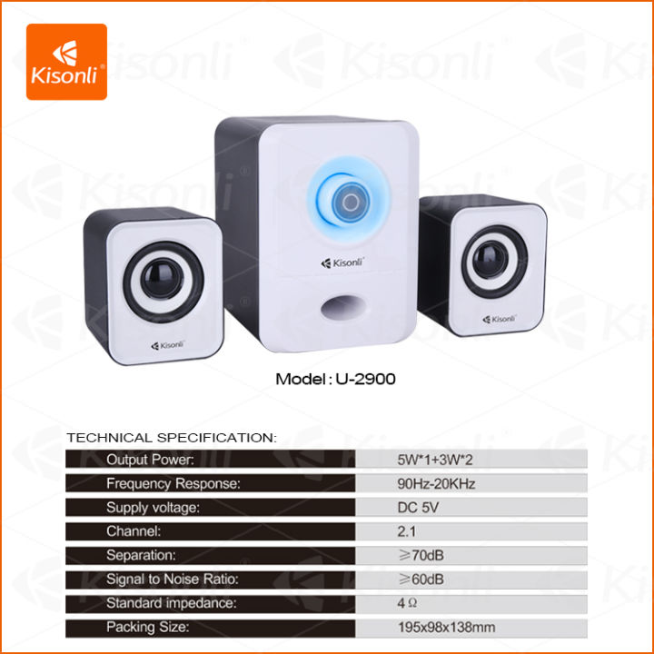 KISONLI%20U-2900%20USB%202.1%20Speaker%20Subwoofer%20Sound%20System%20Some%20Theater%20Loud%20Speaker%20-%20Image%203