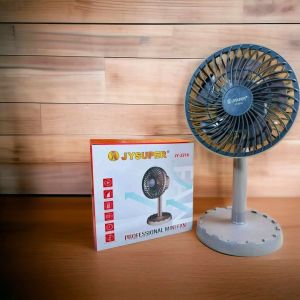 Bornilshop JYSUPER JY-2218 Rechargeable AC/DC Fan with 4000mAh Lithium Battery – Portable, Strong Wind, Long Backup