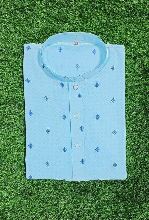 Ruithan akashi color mixed cotton fabrics Panjabi for men