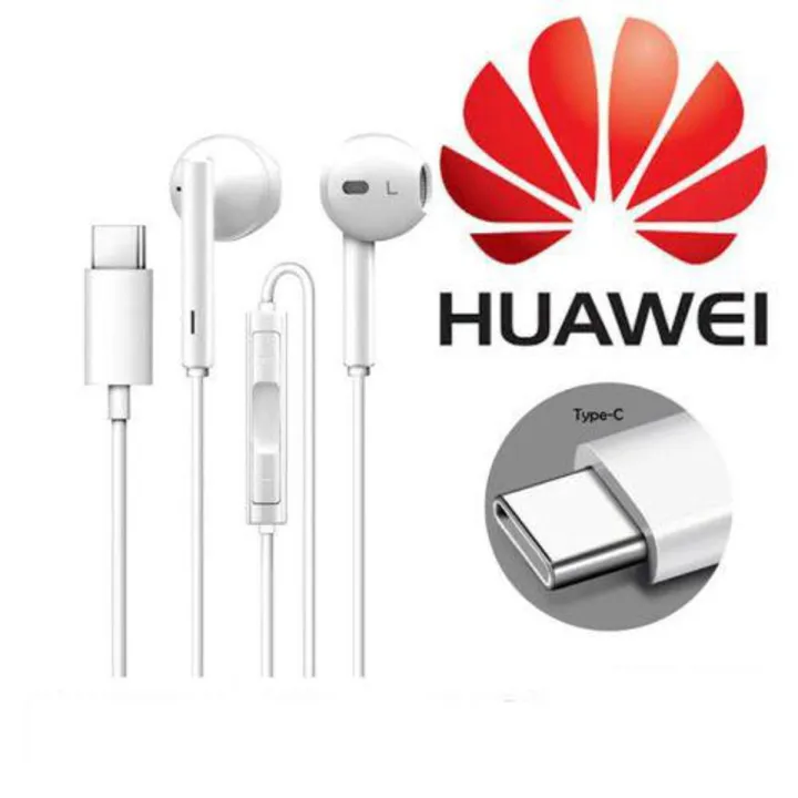Huawei P20 Pro Mate10 USB Type-C Earphone Stereo Headphones with Mic & Volume