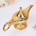 10 Color Aladdin Magic Lamp Retro Home Decoration Traditional Hollow Out Fairy Tale Wishing Genie Tea Pot Crafts Deco. 
