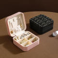 Creative Weaving Pattern Jewelry Box Necklace Box Mini High Quality Weaving Pattern Jewelry Case PU Leather Square Jewelry Box for Travel Accessory Gift for women Fashion Enthusiasts Jewelry.