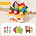 Sensory Pull Along Toddlers Tissue Box 2 in 1 Funny Carrot Mat for Montessori Motor Skills. 