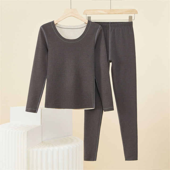 Thermal%20underwear%20ladies%20suit,%20wool%20silk%20thickened%20round%20neck%20cation%20autumn%20coat%20autumn%20pants%20base%20integrated%20winter%20pajamas%20-%20Image%205