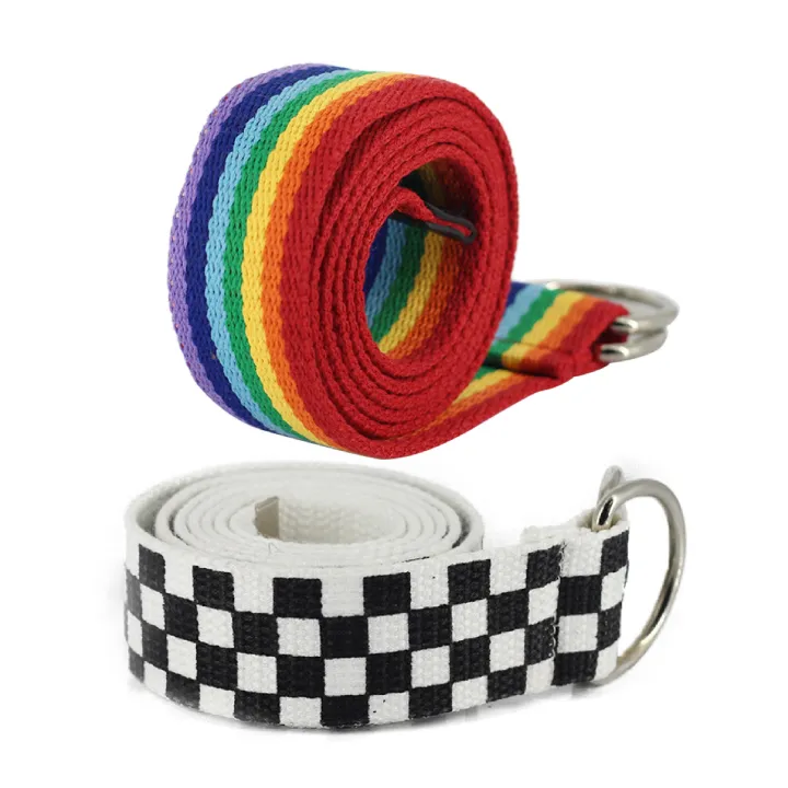 Cloth%20Belt%20Colorful%20Stripe%20Design%20Metal%20Double%20Ring%20Buckle%20-%20Image%206