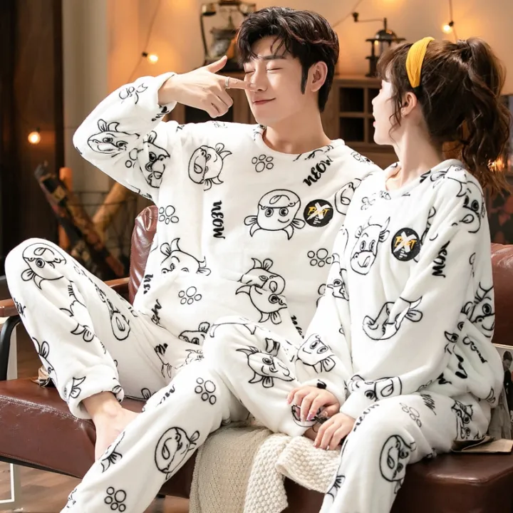 Autumn%20Winter%20Pajama%20Sets%20Pyjamas%20Women%20Cartoon%20Cute%20Home%20Wear%20Men%20Pijama%20Clothes%20Flannel%20Sleepwear%20Dinosaur%20Couple%20Sleepwear%20-%20Image%207
