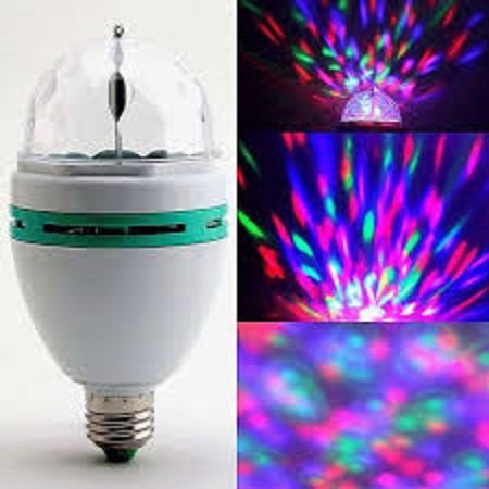 Mini Disco Lights Bulb Lamps Auto Rotating RGB Full Color LED for DJ Stage Home Party