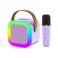 k12 Speaker Kits Bluetooth Speaker With Wireless Microphone Household Mini KTV Machine For Camping Outdoor Activity.