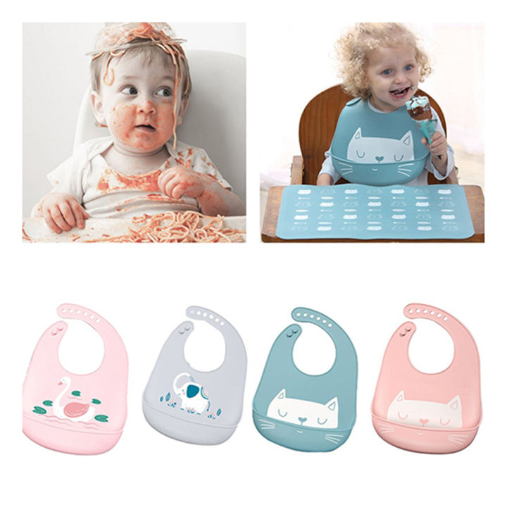 Silicone Baby Bibs With Food Catcher