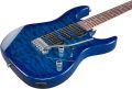 Ibanez GRX 6 String Solid-Body Electric Guitar, Transparent Blue Burst, Full (GRX70QALTBB). 