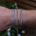 Attractive Slim Bracelet For Men- Silver Best Bracelet. 