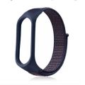 Mi Band 3, 4, 5, 6 Nylon Fabric Sport Strap with Hook-and-Loop Fastener, Comfortable Silicone Wristband for Daily Wear.