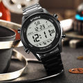 SYNOKE Stainless Steel Strap Digital Men's Watches Chrono Clock Waterproof Male Wristwatch Electronic Watches Relogio Masculino.