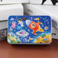 60 Pieces Wooden Puzzle Kids Anime Cartoon Jigsaw Puzzles Baby Early Education Toys with Iron Boxfor Boys Girls Christmas Gifts. 