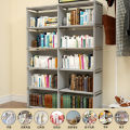 Simple Bookshelf Floor Bookcase Shelf Student Dormitory Home Desk Storage Large Capacity Narrow Small Assembled Cabinet Ao. 