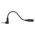3.5mm 3 Pole TRS Female to 4 Pole TRRS Male 90 Degree Right Angled Microphone Adapter Cable Audio Stereo Mic Converter. 