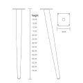 4Pcs/Set Furniture Legs Feet 45-72cm Chair Tapered Furniture Metal Feet Dressing Table Legs High Table Feet for Dining Table. 
