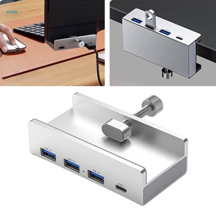4 Ports Aluminum External Dock Multi Interface Docking Station Portable Card Reader for Laptop