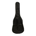 Acoustic Guitar Gig Bag Case Backpack with Zippered Pocket Design - Black.