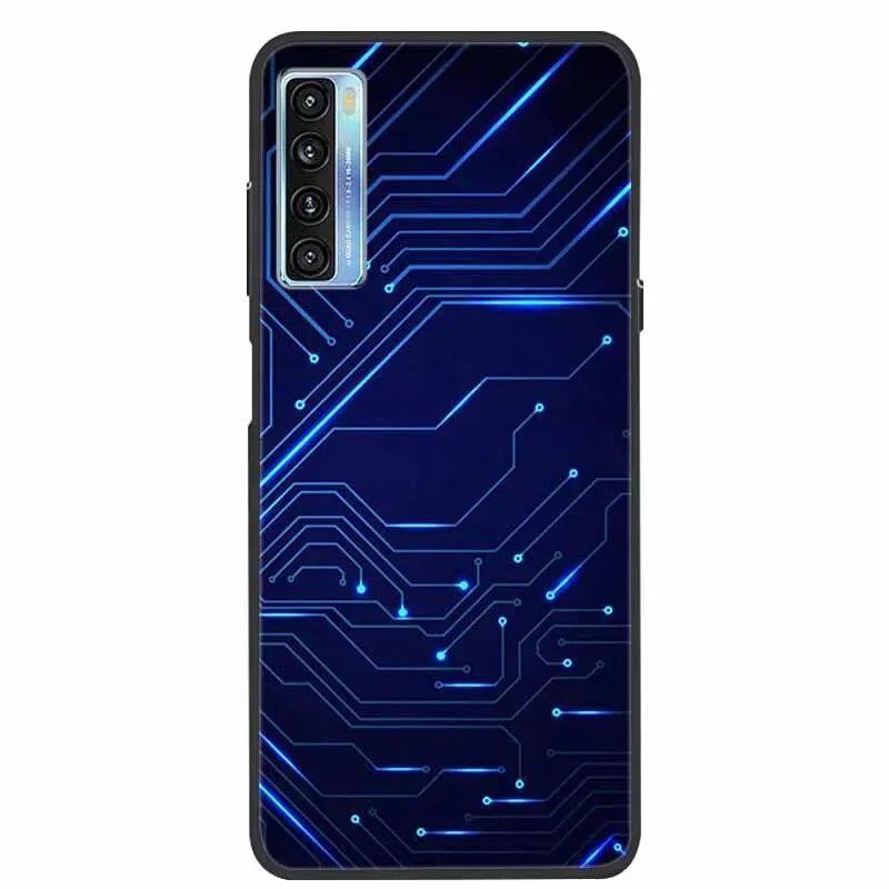 Mixroom - Cover Custodia Back case In TPU Silicone Morbido Per TCL 20L / TCL 20L Plus Fantasia Fantasia Lamiera Bugnata M734