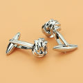 Men's Metal Round Twist French Cufflinks Set. 
