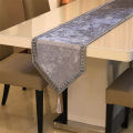 New Chinese simple tablecloth modern table black flag runner European velvet bed runner pure color table cloth. 