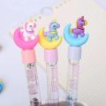 Unicorn & Others Cartoon Design Black Color Ink Glitter Pen. 