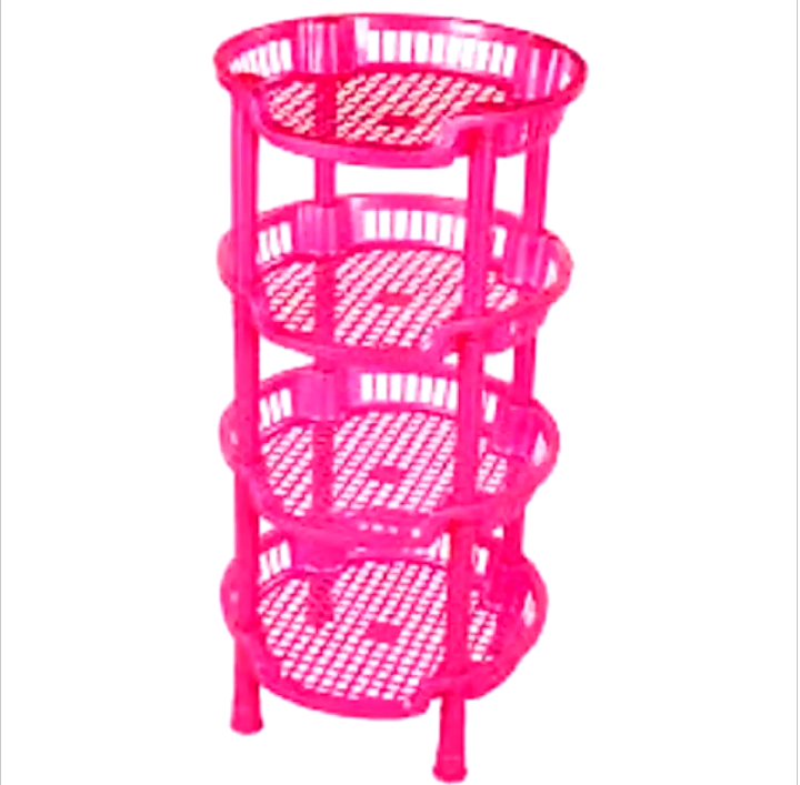 RFL 4 Step Round Rack pink - Kitchen Rack | Daraz.com.bd