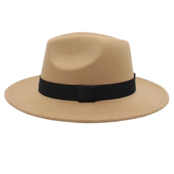 Classic%20Black%20Ribbon%20Women%20Fedora%20Hats%20Autumn%20Winter%20Gentleman%20Jazz%20Felt%20Hat%20For%20Men%20Retro%20Church%20Lady%20Flat%20Wide%20Brim%20Dress%20Hat%20-%20Image%204