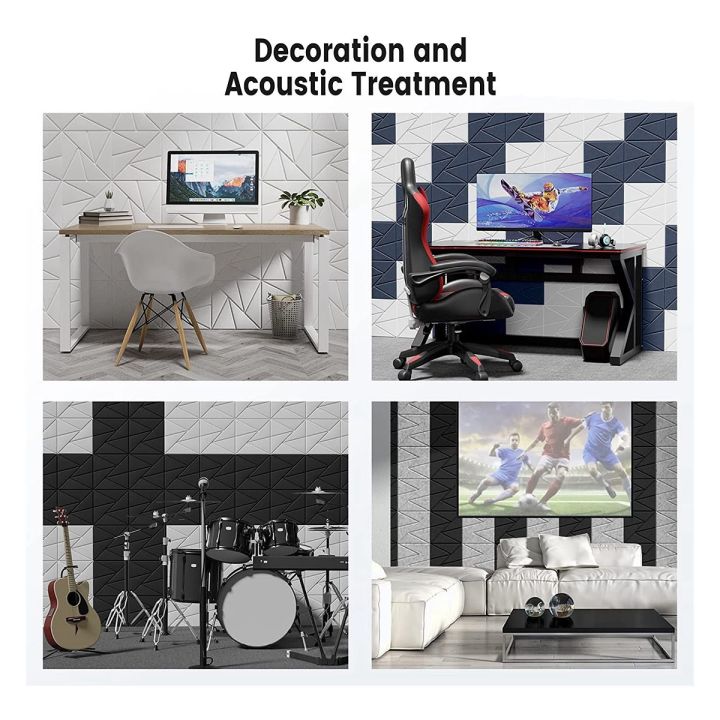12Pack%20Acoustic%20Foam%20Panels%20Sound%20Proof%20Foam%20Panels%20with%20Self-Adhesive,%2012X%2012X%200.4Inch%20White%20-%20Image%206