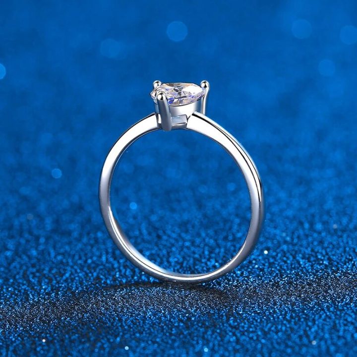 0.5%20Carat%20Heart%20Cut%20Moissanite%20Diamond%20Solitaire%20Engagement%20Wedding%20Ring%20Sterling%20Silver%20Eternity%20Bands%20Bridal%20Sets%20for%20Women%20-%20Image%202