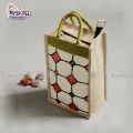 Jute Fabric eco frindly home  made Lunch / tiffin Carrying Bag with soft handle. 
