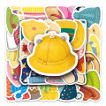 50 hats, graffiti, personality, cross-border cartoons, cute, children's goo cards, DIY phone cases, suitcase stickers, waterproof. 