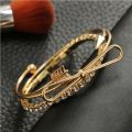 Kuziduocai New ! Fashion Fine Jewelry Bow-knot Cupid's Arrow Elasticity Rhinestone Bracelets & Bangles Women Girl Gifts.